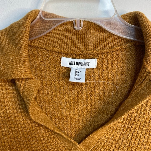 Williamrast Collar Sweater Crop Top Waffle Knit Size Small - Picture 2 of 4